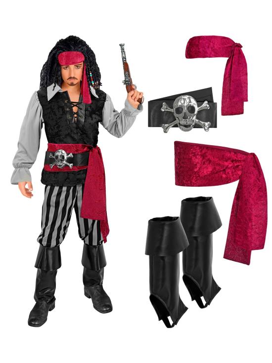 🎭 Disfraz de Pirata Clásico para Hombre – 7 Piezas