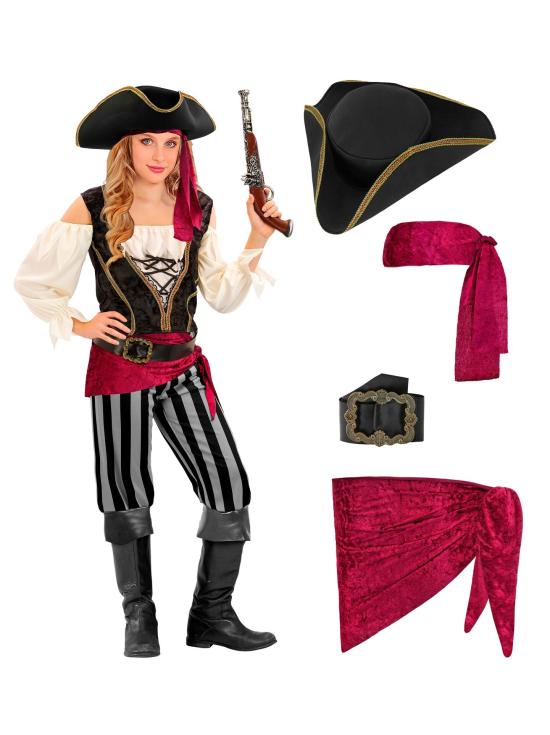 Disfraz de Pirata Mujer Deluxe – Estilo Corsaria Clásica