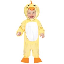 Disfraz de Pollito Amarillo de Peluche para Bebé **