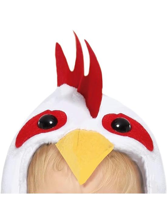 Disfraz Pollito Bebé Mono Amarillo y Blanco con Capucha de Pollo para Bebé **