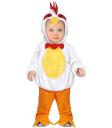 Disfraz Pollito Bebé Mono Amarillo y Blanco con Capucha de Pollo para Bebé **