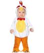 Disfraz Pollito Bebé Mono Amarillo y Blanco con Capucha de Pollo para Bebé **