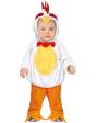 Disfraz Pollito Bebé Mono Amarillo y Blanco con Capucha de Pollo para Bebé **