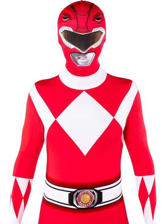 Disfraz de Power Ranger rojo segunda piel