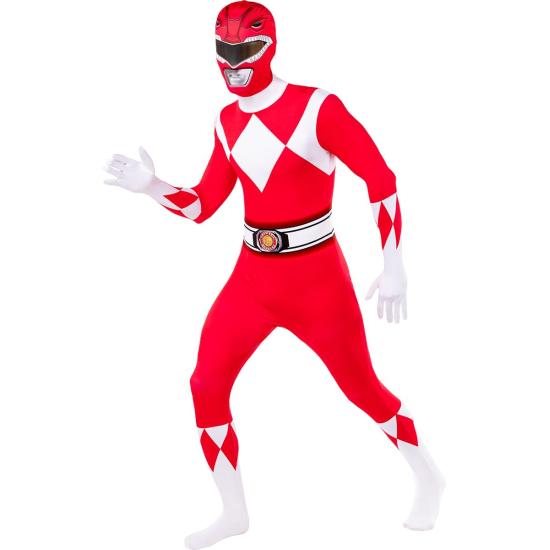 Disfraz de Power Ranger rojo segunda piel