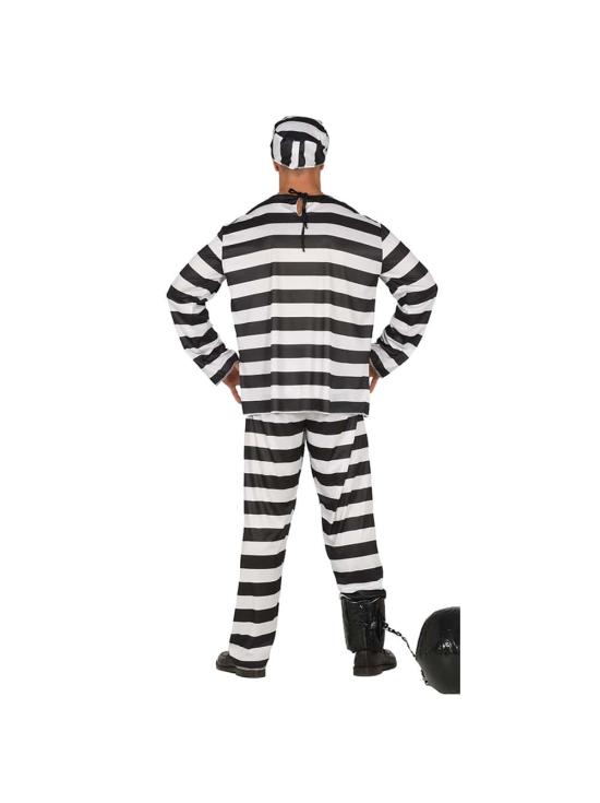 Disfraz de Prisionero Adulto – Traje de Preso de Cárcel Carnaval