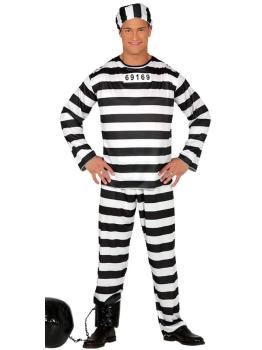 Disfraz de Prisionero Adulto – Traje de Preso de Cárcel Carnaval