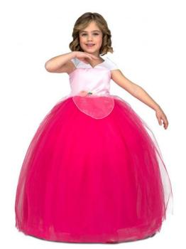 Disfraz de princesa rosa con can can para niña