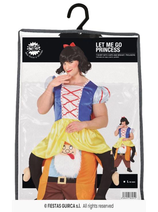 Disfraz de Princesa de las Nieves a Hombros Enano Hombre adulto