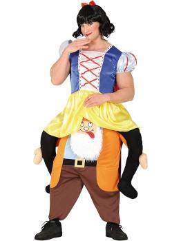 Disfraz de Princesa de las Nieves a Hombros Enano Hombre adulto