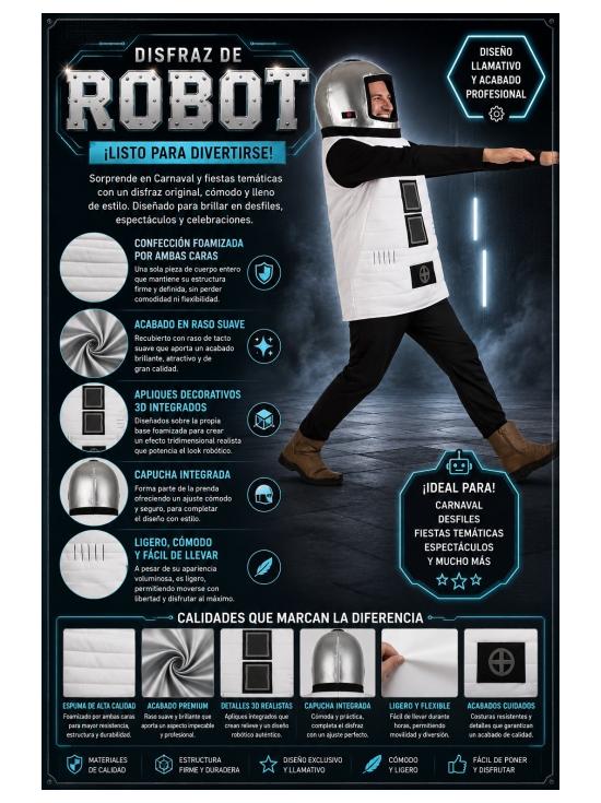 Disfraz de R2 D2 para adultos