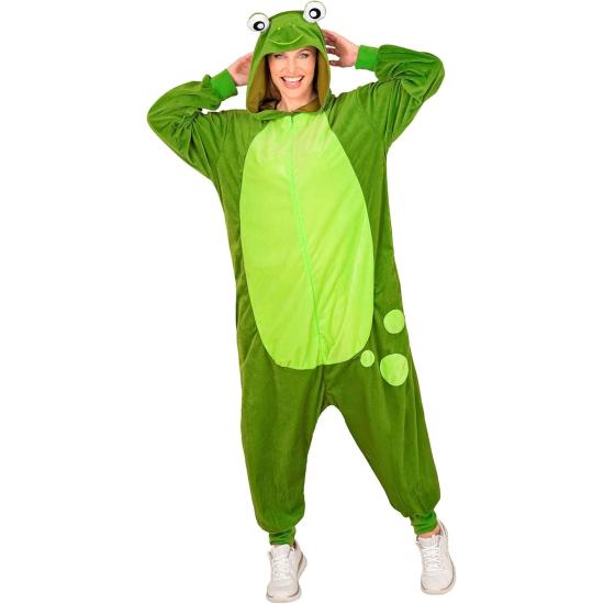 Disfraz de Rana para Adulto – Mono de Felpa Suave con Capucha