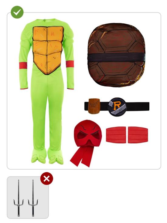 Disfraz de Raphael para hombre - Las Tortugas Ninja