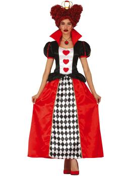 Disfraz de Reina de Corazones Alicia de mujer