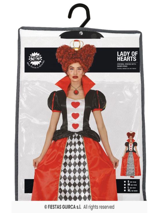 Disfraz de Reina de Corazones Alicia de mujer
