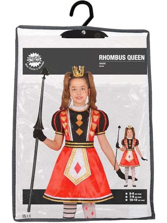 Disfraz de Reina de Corazones para Niña – Reina de los Cuentos