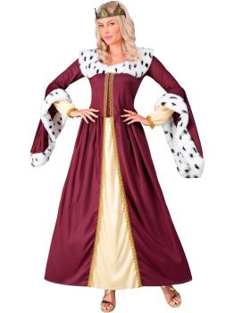 Disfraz de Reina para Mujer - Vestido Largo con Corona adulta