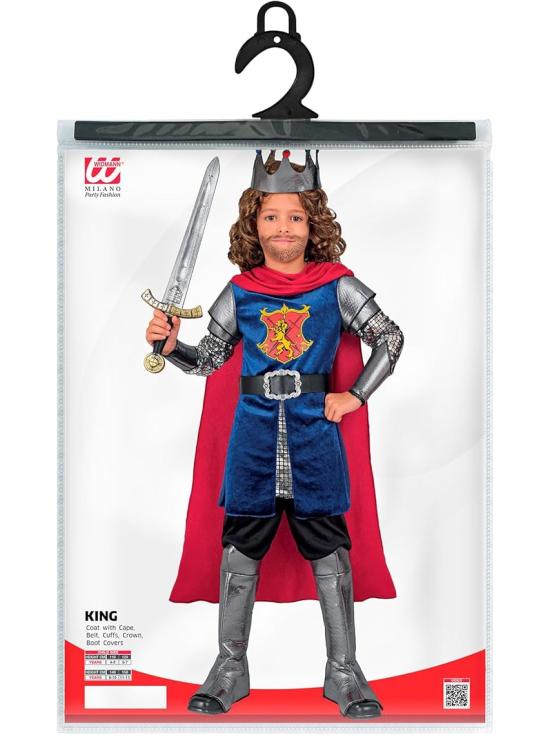 Disfraz de Rey Medieval para Niño – Set Completo de 8 Piezas