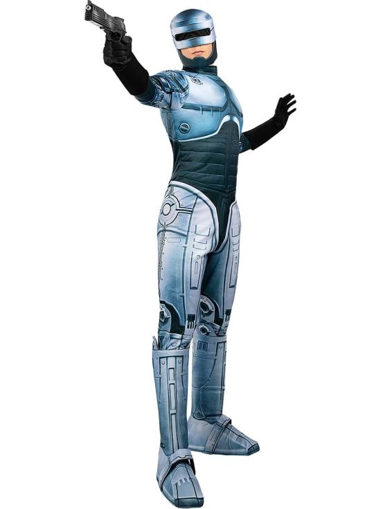 Disfraz de Robocop para Hombre – Traje Futurista con Mono, Guantes, Cubrebotas y Casco