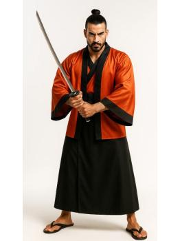 Disfraz de Samurai Japonés para Hombre – Kimono, Vestido y Cinturón