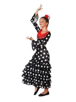 Disfraz de Sevillana Color  Negro para niña