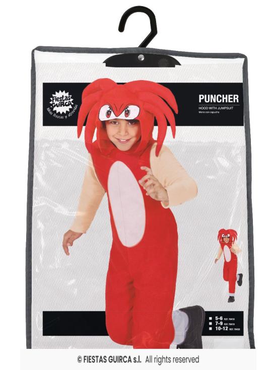 Disfraz de Sonic Kigurumi Knuckles para niño