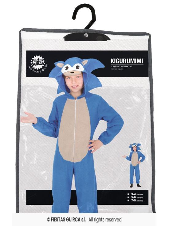 Disfraz de Sonic Kigurumi para niño