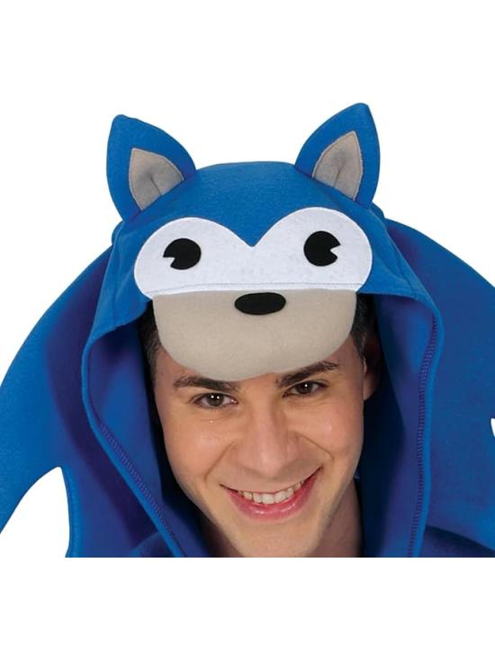 Disfraz de Sonic para Hombre – Mono Azul con Capucha Inspirado en Videojuegos y Cine