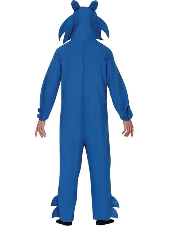 Disfraz de Sonic para Hombre – Mono Azul con Capucha Inspirado en Videojuegos y Cine