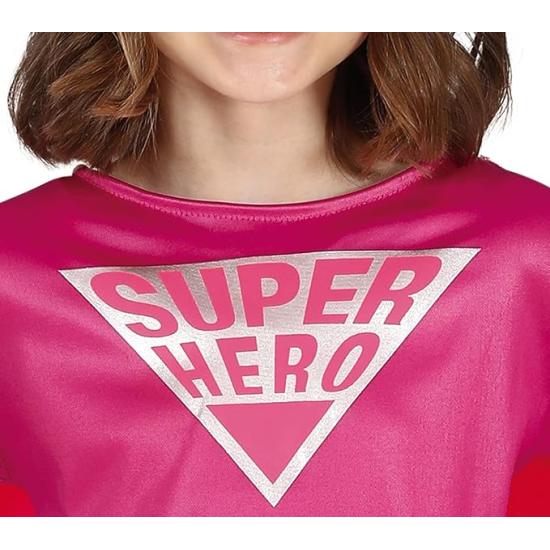 Disfraz de Super Heroína Rosa Niña **