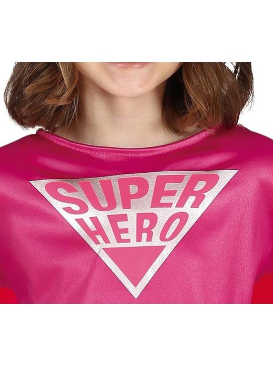 Disfraz de Super Heroína Rosa Niña **