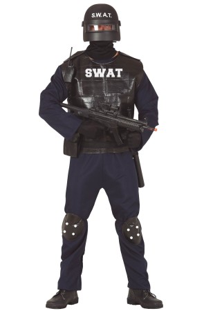 Disfraz de SWAT negro para adulto
