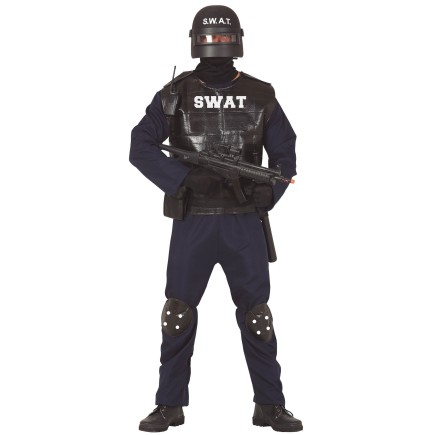 Disfraz de SWAT negro para adulto