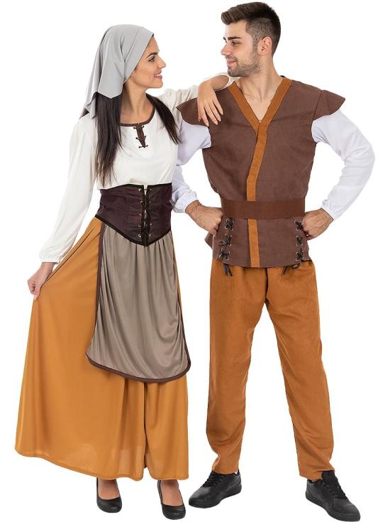 Disfraz de tabernero medieval para hombre