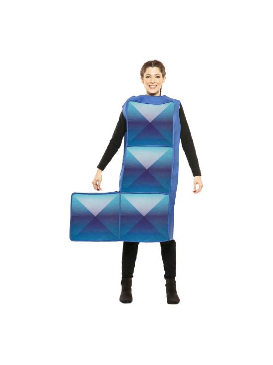 Disfraz de Tetris Azul Oscuro para Adulto