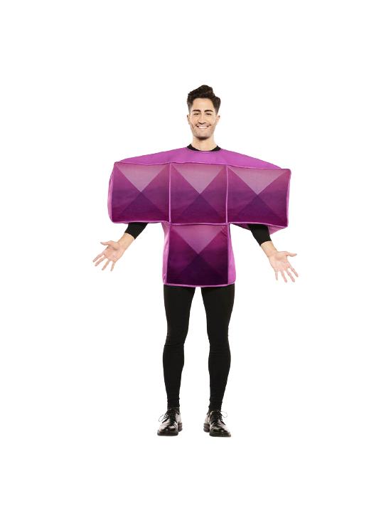 Disfraz de Tetris Morado para Adulto