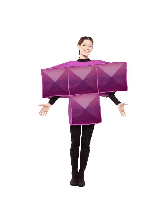 Disfraz de Tetris Morado para Adulto
