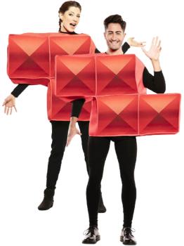 Disfraz de Tetris Rojo para Adulto