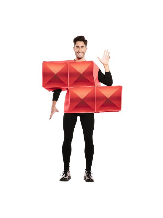 Disfraz de Tetris Rojo para Adulto
