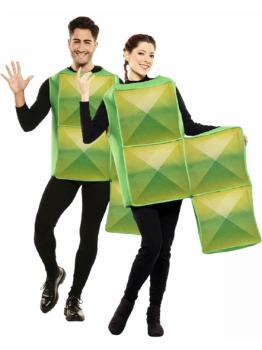 Disfraz de Tetris Verde para Adulto