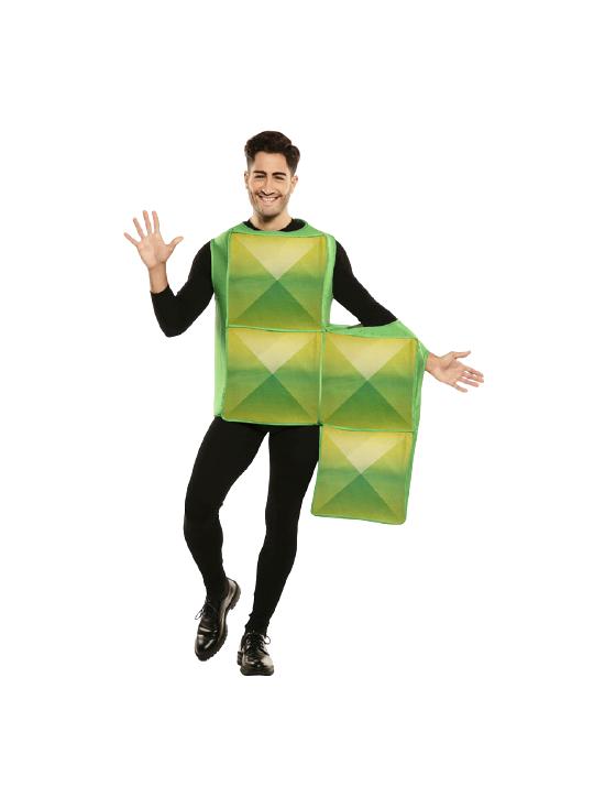 Disfraz de Tetris Verde para Adulto