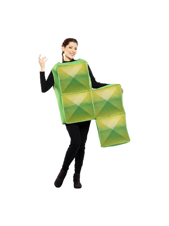 Disfraz de Tetris Verde para Adulto