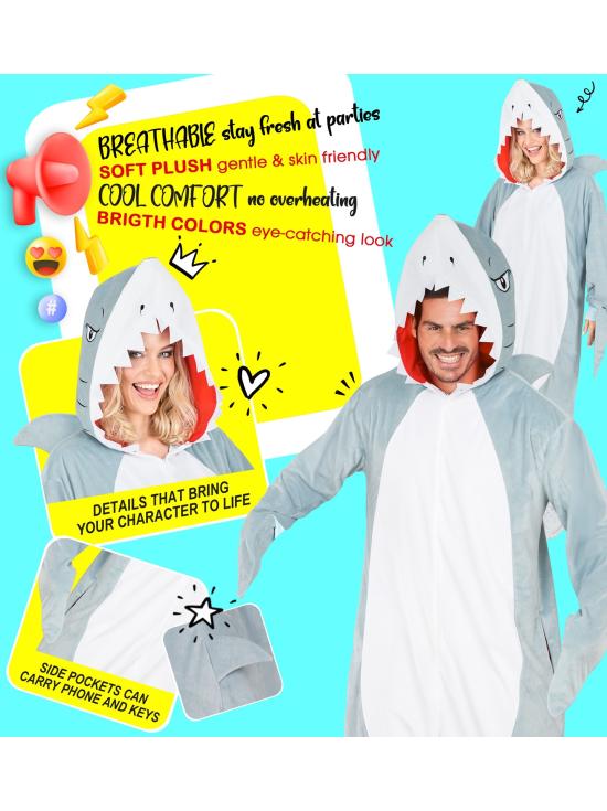 🦈 Disfraz de Tiburón Adulto Unisex