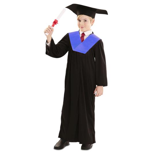 Disfraz de Toga de Graduado Infantil Azul para Niño y Niña