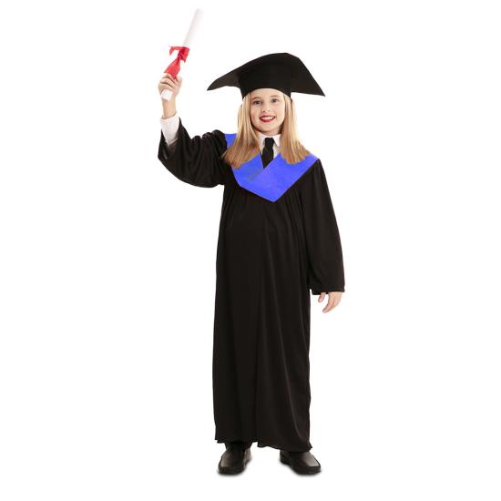 Disfraz de Toga de Graduado Infantil Azul para Niño y Niña