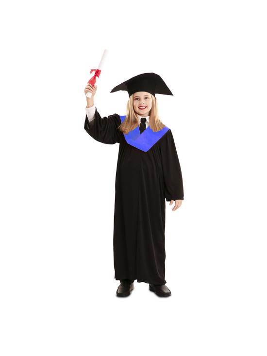 Disfraz de Toga de Graduado Infantil Azul para Niño y Niña