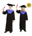 Disfraz de Toga de Graduado Infantil Azul para Niño y Niña