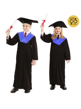 Disfraz de Toga de Graduado Infantil Azul para Niño y Niña