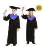 Disfraz de Toga de Graduado Infantil Azul para Niño y Niña