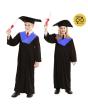 Disfraz de Toga de Graduado Infantil Azul para Niño y Niña
